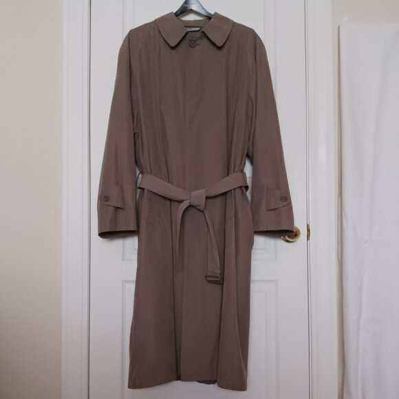 Stafford Taupe/Stone colored Men's Trench Coat, Size 42 Regular - Picture 1 of 15